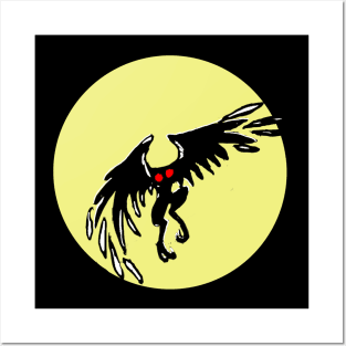 Mothman by Moonlight Posters and Art